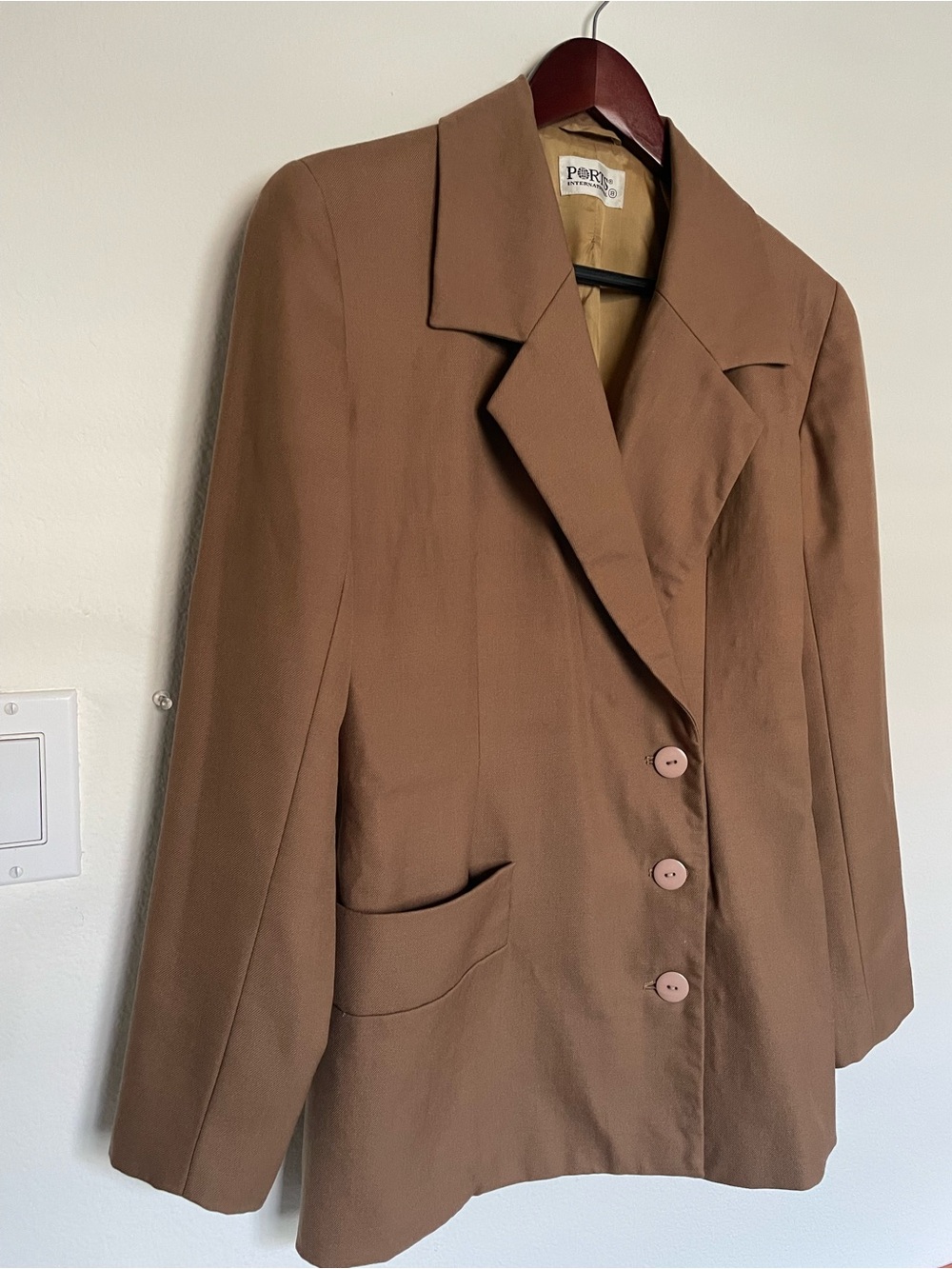 Ports 1961 Brown Single-Breasted Tailored Blazer